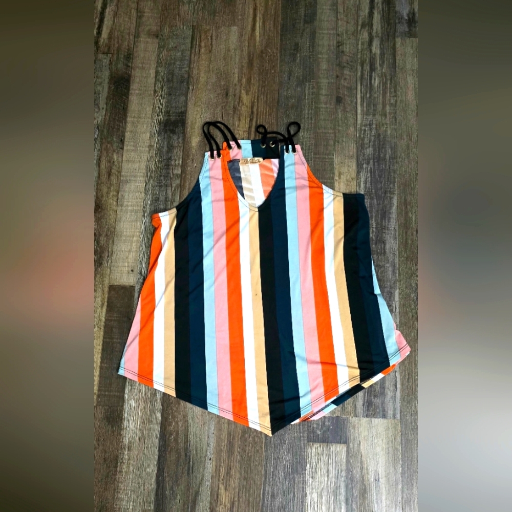 Lavish Striped Sleeveless Tank